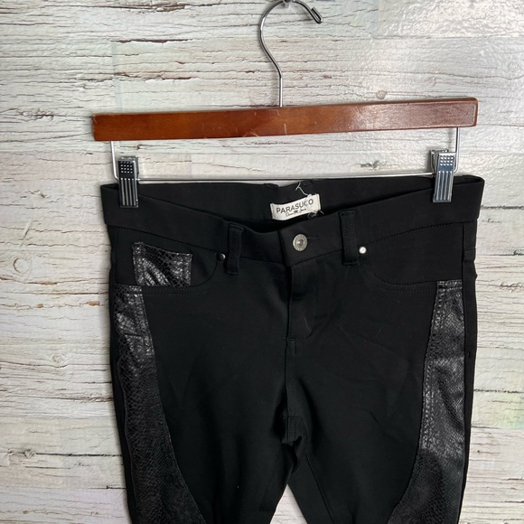 13. Parasuco black leggings pants faux leather size small - Picture 8 of 8